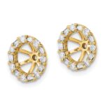 14k 1/3 carat Diamond Circle Earring Jackets - Image 2