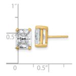 14k 4 carat Lab Grown Diamond VS/SI+ G+ Radiant Complete Four Prong Stud Earrings - Image 4