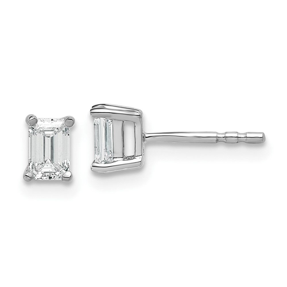 EM8798-066-WAA.jpg 14k White Gold 4.5x3.3mm Emerald Earring Mountings - Image 1