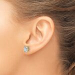 14k 2 carat Lab Grown Diamond VS+ F+ Complete Oval Four Prong Stud Earrings - Image 3