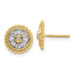 14k 1/3 carat Lab Grown Diamond VS/SI+ G+ Circle Post Earrings