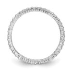 14k White Gold 1/2 carat Lab Grown Diamond VS/SI+ G+ Complete Size 8 Shared Prong Eternity Band - Image 2