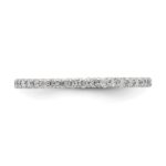 14k White Gold 1/2 carat Lab Grown Diamond VS/SI+ G+ Complete Size 4.5 Shared Prong Eternity Band - Image 5