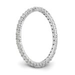 14k White Gold 1/2 carat Lab Grown Diamond VS/SI+ G+ Complete Size 9 Shared Prong Eternity Band - Image 6