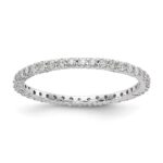 14k White Gold 1/2 carat Lab Grown Diamond VS/SI+ G+ Complete Size 9 Shared Prong Eternity Band