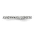14k White Gold 1 carat Lab Grown Diamond VS/SI+ G+ Complete Size 4.5 Shared Prong Eternity Band - Image 5