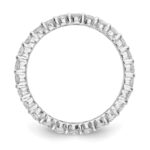 14k White Gold 1 1/2 carat Lab Grown Diamond VS/SI+ G+ Complete Size 4 Shared Prong Eternity Band - Image 2