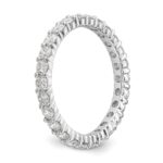 14k White Gold 1 1/2 carat Lab Grown Diamond VS/SI+ G+ Complete Size 7 Shared Prong Eternity Band - Image 6