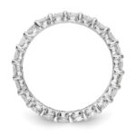 14k White Gold 2 carat Lab Grown Diamond VS/SI+ G+ Complete Size 8.5 Shared Prong Eternity Band - Image 2