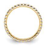 True Origin 14K Yellow Gold 1/2 carat Lab Grown Diamond VS+ F+ Size 6 Complete Eternity Band - Image 2