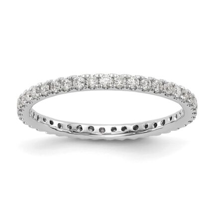14k White Gold 1/2 carat Lab Grown Diamond VS/SI+ G+ Complete Size 4 Shared Prong Eternity Band