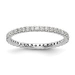 14k White Gold 1/2 carat Lab Grown Diamond VS/SI+ G+ Complete Size 8 Shared Prong Eternity Band