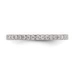 14k White Gold 1/2 carat Lab Grown Diamond VS/SI+ G+ Complete Size 8 Shared Prong Eternity Band - Image 5