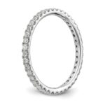 14k White Gold 1/2 carat Lab Grown Diamond VS/SI+ G+ Complete Size 8 Shared Prong Eternity Band - Image 6