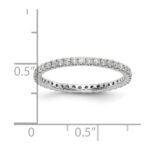 14k White Gold 1/2 carat Lab Grown Diamond VS/SI+ G+ Complete Size 8 Shared Prong Eternity Band - Image 3