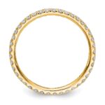 True Origin 14K Yellow Gold 1/2 carat Lab Grown Diamond VS+ F+ Size 9 Complete Eternity Band - Image 2