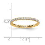 14k 1/2 carat Lab Grown Diamond VS/SI+ G+ Complete Size 6.5 Shared Prong Eternity Band - Image 3