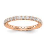 14k Rose Gold 1 carat Lab Grown Diamond VS/SI+ G+ Complete Size 8.5 Shared Prong Eternity Band