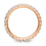 True Origin 14K Rose Gold 1 carat Lab Grown Diamond VS+ F+ Size 6 Complete Eternity Band - Image 2