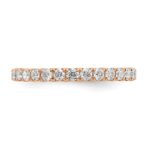 True Origin 14K Rose Gold 1 carat Lab Grown Diamond VS+ F+ Size 6 Complete Eternity Band - Image 3