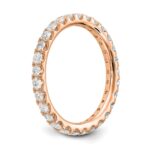 14k Rose Gold 1 carat Lab Grown Diamond VS/SI+ G+ Complete Size 4.5 Shared Prong Eternity Band - Image 6