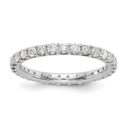 True Origin 14K White Gold 1 carat Lab Grown Diamond VS+ F+ Size 6 Complete Eternity Band