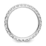 14k White Gold 1 carat Lab Grown Diamond VS/SI+ G+ Complete Size 7.5 Shared Prong Eternity Band - Image 2