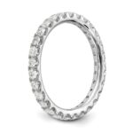 True Origin 14K White Gold 1 carat Lab Grown Diamond VS+ F+ Size 8 Complete Eternity Band - Image 7