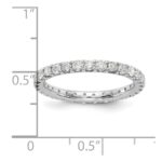 14k White Gold 1 carat Lab Grown Diamond VS/SI+ G+ Complete Size 5.5 Shared Prong Eternity Band - Image 3