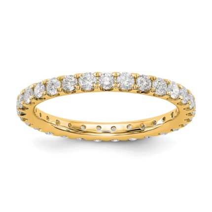 True Origin 14K Yellow Gold 1 carat Lab Grown Diamond VS+ F+ Size 6 Complete Eternity Band