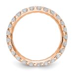 14k Rose Gold 1 1/2 carat Lab Grown Diamond VS/SI+ G+ Complete Size 6.5 Shared Prong Eternity Band - Image 3