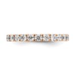 14k Rose Gold 1 1/2 carat Lab Grown Diamond VS/SI+ G+ Complete Size 7.5 Shared Prong Eternity Band - Image 4