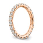 14k Rose Gold 1 1/2 carat Lab Grown Diamond VS/SI+ G+ Complete Size 5 Shared Prong Eternity Band - Image 5