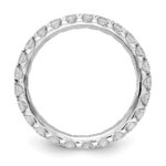 True Origin 14K White Gold 1 1/2 carat Lab Grown Diamond VS+ F+ Size 8 Complete Eternity Band - Image 2