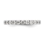 14k White Gold 1 1/2 carat Lab Grown Diamond VS/SI+ G+ Complete Size 6 Shared Prong Eternity Band - Image 5