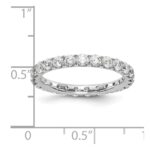 14k White Gold 1 1/2 carat Lab Grown Diamond VS/SI+ G+ Complete Size 8.5 Shared Prong Eternity Band - Image 3