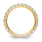 True Origin 14K Yellow Gold 1 1/2 carat Lab Grown Diamond VS+ F+ Size 4 Complete Eternity Band - Image 2
