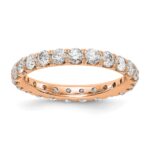 True Origin 14K Rose Gold 2 carat Lab Grown Diamond VS+ F+ Size 6 Complete Eternity Band
