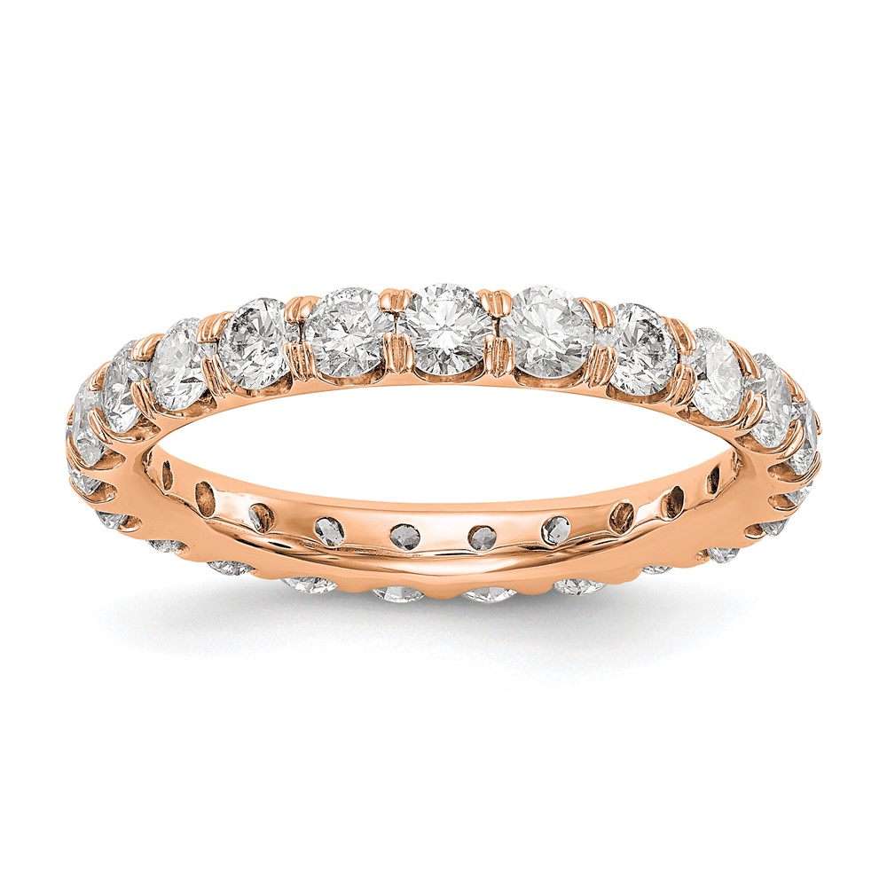 ET0005-200-7R4.jpg True Origin 14K Rose Gold 2 carat Lab Grown Diamond VS+ F+ Size 6 Complete Eternity Band - Image 1