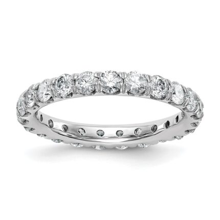 True Origin 14K White Gold 2 carat Lab Grown Diamond VS+ F+ Size 7 Complete Eternity Band