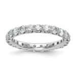 True Origin 14K White Gold 2 carat Lab Grown Diamond VS+ F+ Size 5 Complete Eternity Band