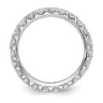 True Origin 14K White Gold 2 carat Lab Grown Diamond VS+ F+ Size 7 Complete Eternity Band - Image 2