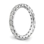 True Origin 14K White Gold 2 carat Lab Grown Diamond VS+ F+ Size 5 Complete Eternity Band - Image 7
