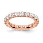 14k Rose Gold 3 carat Lab Grown Diamond VS/SI+ G+ Complete Size 8 Shared Prong Eternity Band