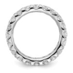 14k White Gold 3 carat Lab Grown Diamond VS/SI+ G+ Complete Size 8 Shared Prong Eternity Band - Image 2