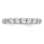 14k White Gold 3 carat Lab Grown Diamond VS/SI+ G+ Complete Size 6 Shared Prong Eternity Band - Image 4
