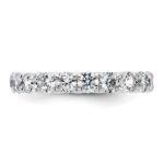 14k White Gold 3 carat Lab Grown Diamond VS/SI+ G+ Complete Size 7 Shared Prong Eternity Band - Image 3