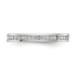 14k White Gold 1/2 carat Lab Grown Diamond VS/SI+ G+ Complete Channel Set Size 5 Eternity Band - Image 4