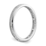 14k White Gold 1/2 carat Lab Grown Diamond VS/SI+ G+ Complete Channel Set Size 6 Eternity Band - Image 5