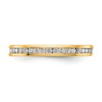 14k 1/2 carat Lab Grown Diamond VS/SI+ G+ Complete Channel Set Size 4 Eternity Band - Image 4